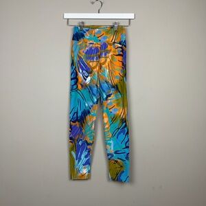 Liquido‎ purple, teal, & orange patterned legging